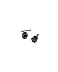2 Gotoh Cosmo Black Gurtpins im Stratocaster-Stil
