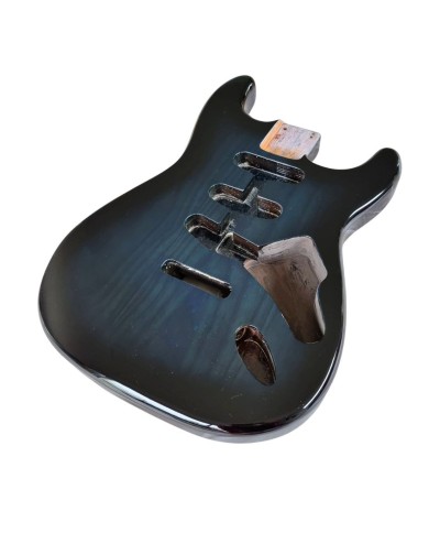 Stratocaster-Korpus Blue Burst, SSS aus 3-teiliger Esche