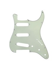 Pickguard Stratocaster SSS mint green 3 plis, compatibilité standard Fender