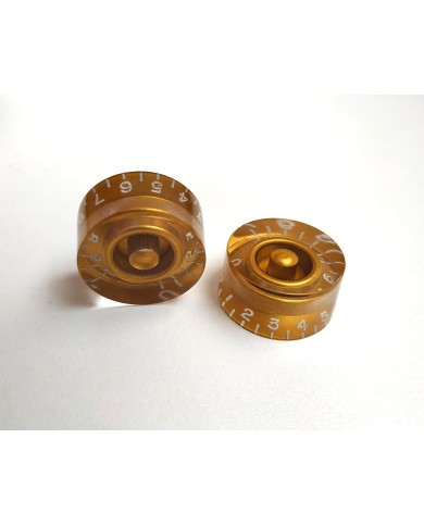 2 Gold Plexi Speed Knobs, US, Gibson LP SG style