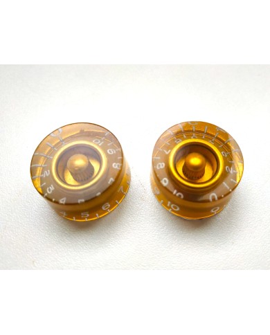 2 Gold Plexi Speed Knobs, US, Gibson LP SG style