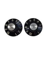 2 x Witch Hat Buttons silver reflector