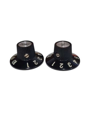 2 x Boutons Tone chapeau de sorcière silver reflector