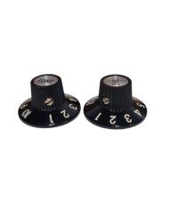 2 x Boutons Tone chapeau de sorcière silver reflector