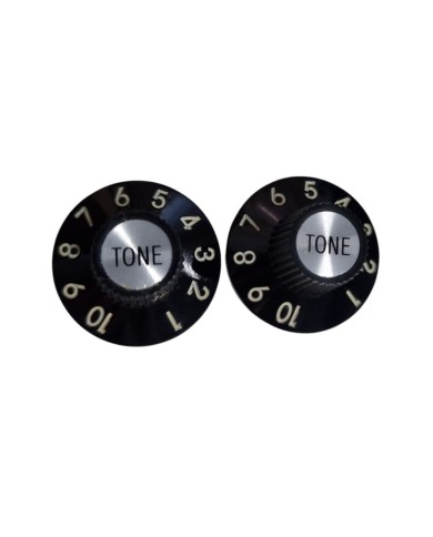 2 x Witch hat tone buttons silver reflector