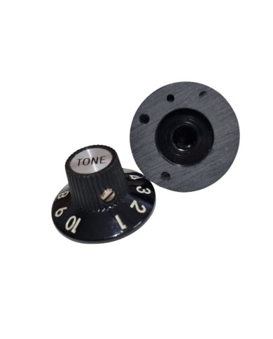 2 x Boutons Tone chapeau de sorcière silver reflector