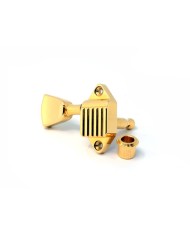 Kluson 3+3 Waffleback-Mechaniken, goldfarben, 18:1, Tulpenflügel aus Metall
