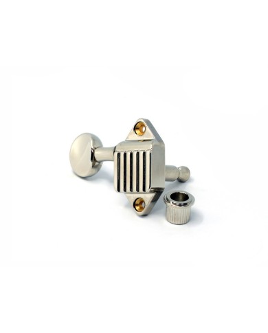 Kluson Wafflebacks 3+3 Mechaniken Nickel, Vintage-Look und Präzision