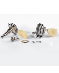 Mécaniques Faber, bouton tulipe, 3+3, nickel glossy