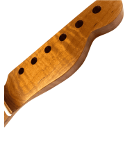 Telecaster 1 Piece Electric Guitar Neck in Flamed Maple and Satin Finish