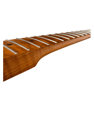 Manche de guitare électrique Telecaster 1 Pièce en érable flammé et vernis satin