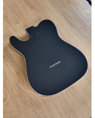 Corps Telecaster Noir, double binding, Aulne 3 pièces