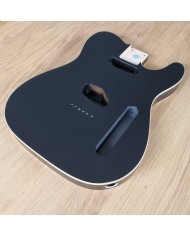 Corps Telecaster Noir, double binding, Aulne 3 pièces