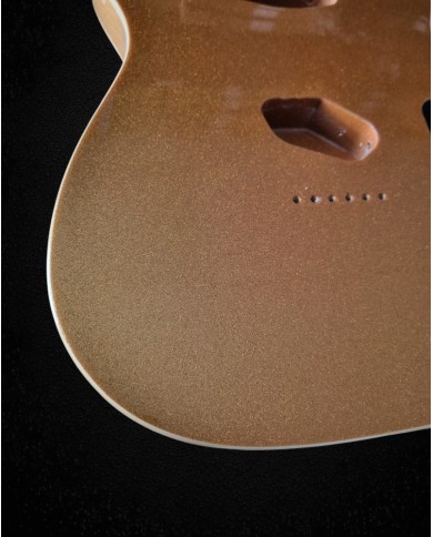Telecaster-Korpus Sparkle Gold Double Binding, Erle