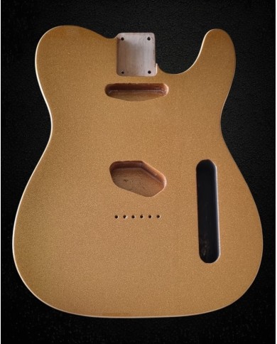 Telecaster-Korpus Sparkle Gold Double Binding, Erle