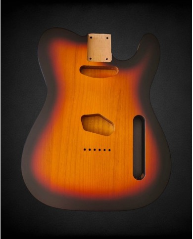 Corps Telecaster 3-Tone Sunburst Satin Nitro – Aulne