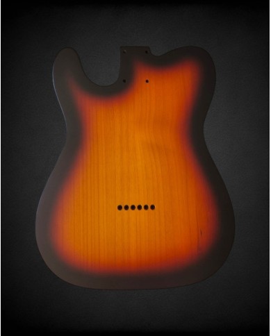 3-Tone Sunburst Satin Nitro Telecaster Body – Alder