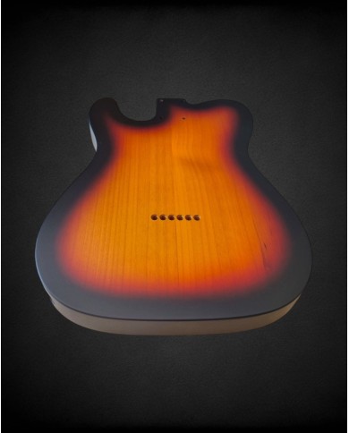 Corps Telecaster 3-Tone Sunburst Satin Nitro – Aulne