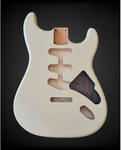 Stratocaster Korpus Vintage White Satin Nitro aus Erle