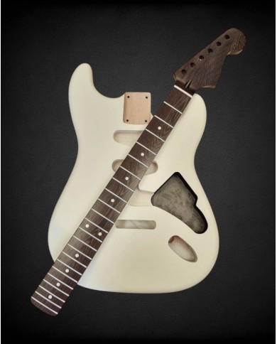 Vintage White Satin Nitro Stratocaster Body - Alder SSS