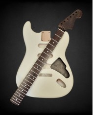 Stratocaster Korpus Vintage White Satin Nitro aus Erle