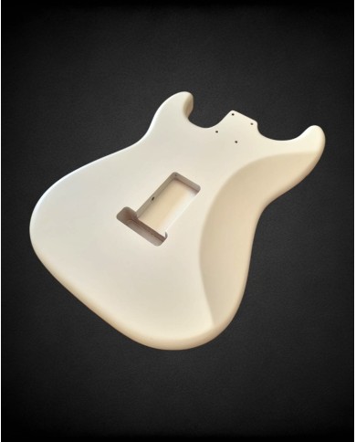 Vintage White Satin Nitro Stratocaster Body - Alder SSS