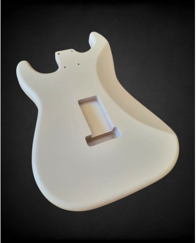 Vintage White Satin Nitro Stratocaster Body - Alder SSS