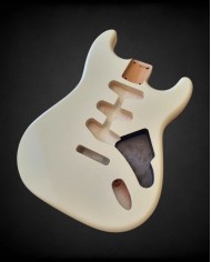 Corps Stratocaster Vintage White Satin Nitro en Aulne