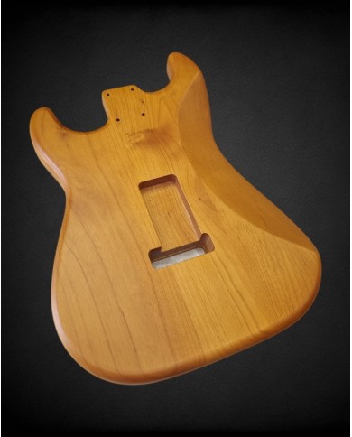 Natural Wood Satin Nitro Stratocaster Body – Alder SSS