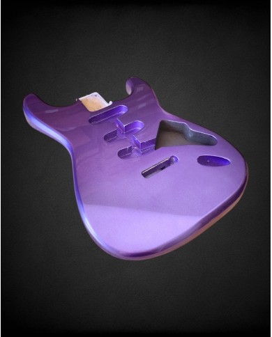 Stratocaster Korpus Metallic Violett Poly, Erle SSS