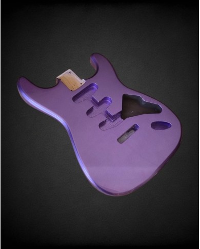 Stratocaster Korpus Metallic Violett Poly, Erle SSS