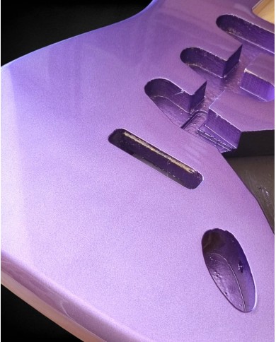 Stratocaster Korpus Metallic Violett Poly, Erle SSS