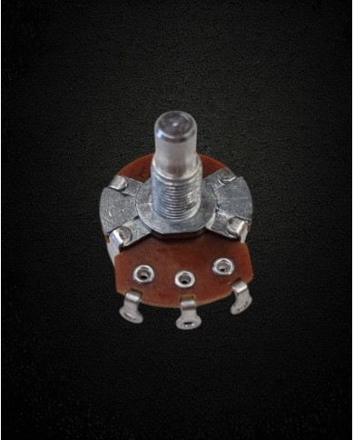 Potentiomètre Alpha audio (log) 500 Ko Alpha axe plein 6mm filetage métrique 8 mm