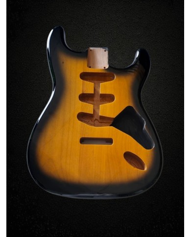 Stratocaster Korpus SSS, 2-Tone Sunburst, Erle 3-teilig