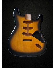 Stratocaster Korpus SSS, 2-Tone Sunburst, Erle 3-teilig