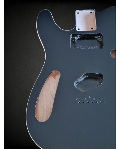 Corps Telecaster gaucher Black, micros HS