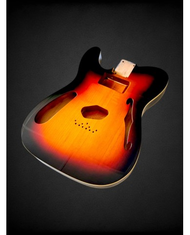 Corps Telecaster gaucher Sunburst, micros HS