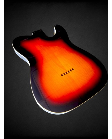 Left-handed Telecaster body Sunburst, HS pickups