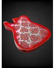 Corps Telecaster Red Paisley, Double binding, 3 pièces en Aulne