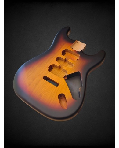 Corps Stratocaster 3-Tone Sunburst Satin Nitro HSH – Aulne