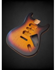 Corps Stratocaster 3-Tone Sunburst Satin Nitro HSH – Aulne
