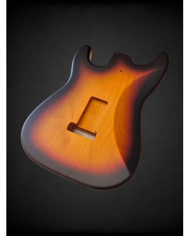 3-Tone Sunburst Satin Nitro HSH Stratocaster Body – Alder