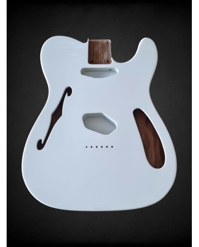 Corps Tele Thinline en frêne, Olympic White
