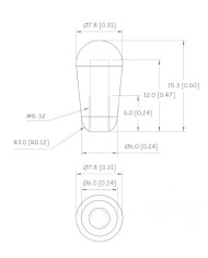 Switchcraft style Gibson Inch White Toggle Switch Cap