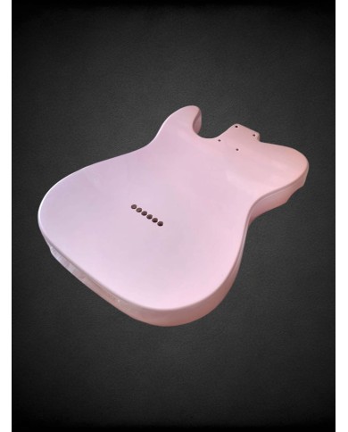 Corps Telecaster Metallic pink, en frêne