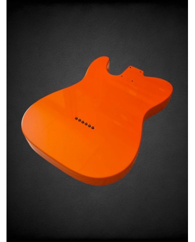 Corps Telecaster Capri Orange, aulne, vernis gloss