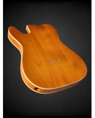 Corps Telecaster, finition bois naturel et double binding, vernis Gloss
