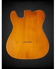 Telecaster body, natural wood finish and double binding, Gloss varnish