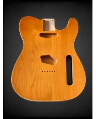Telecaster body, natural wood finish and double binding, Gloss varnish