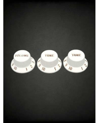 Fender button set for Stratocaster Parchment
